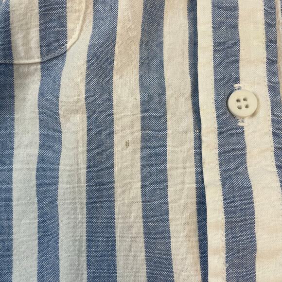 Vintage Duck Head Mens XL Striped Button Down Shirt Blue White Cotton USA - Picture 9 of 9